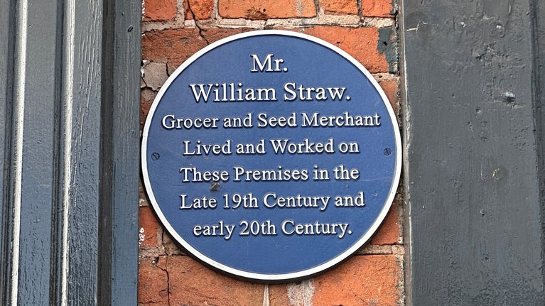 Straw shop plaque
